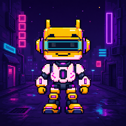 ZevBots Neon District: Neon Alley, Gold ZevBot, Bubblegum Bomber, Holo Visor